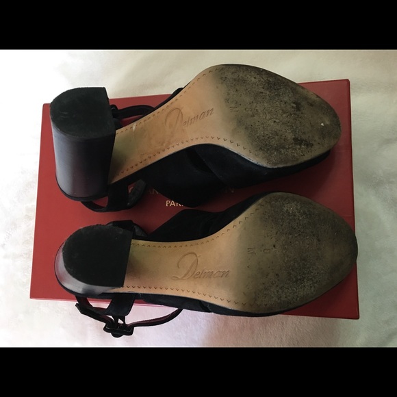 DELMAN BLOCK HEEL OPEN TOE SHOE - Picture 4 of 4